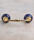 Light Purple Line With Blue Base Ceramic knob