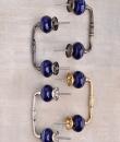 Light Purple Line With Blue Base Ceramic knob
