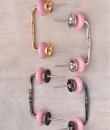 Black Clock with Pink Ceramic knob