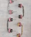 Black Clock with Pink Ceramic knob