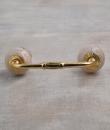 Cracked Cream Ceramic Cabinet Knob