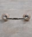 Cracked Cream Ceramic Cabinet Knob