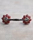 Dark Red Ceramic Knob