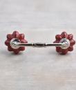 Dark Red Ceramic Knob