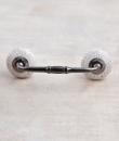 Cracked White Ceramic Cabinet Knob