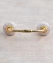 Cracked White Ceramic Cabinet Knob