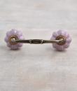 Cracked Purple Ceramic Cabinet Knob