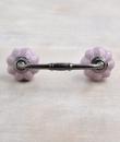 Cracked Purple Ceramic Cabinet Knob