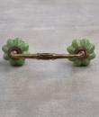 Cracked Light Green Ceramic Cabinet Knob