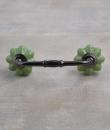 Cracked Light Green Ceramic Cabinet Knob