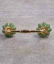Cracked Light Green Ceramic Cabinet Knob