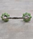 Cracked Light Green Ceramic Cabinet Knob
