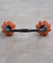 Cracked Orange Ceramic Cabinet Knob