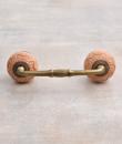 Light Brown Embossed Design Ceramic Cabinet Pull