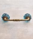 Turquoise Melon Shape Glass Pull
