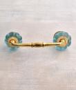 Turquoise Melon Shape Glass Pull