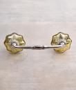Unique Gold Metallic Glass Kitchen Cabinet Pull