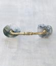 Agate Natural Gemstone Cabinet Furniture Pull - Green and Grey Shade