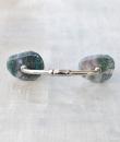 Agate Natural Gemstone Cabinet Furniture Pull - Green and Grey Shade
