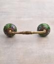 Decorative Beaded Green Pull for Drawer 