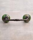 Decorative Beaded Green Pull for Drawer 
