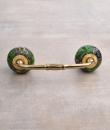 Decorative Beaded Green Pull for Drawer 