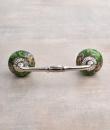 Decorative Beaded Green Pull for Drawer 