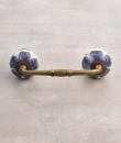 Unique Floral Design Round Beaded Drawer Pull