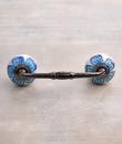 Turquoise Round Beaded Dresser Drawer Pull