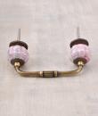 Striped Ceramic Rounded Bathroom Melon Pull