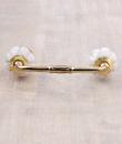 Vintage Style Ceramic Cabinet White Melon Pull (Big)