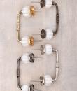 Vintage Style Ceramic Cabinet White Melon Pull (Big)