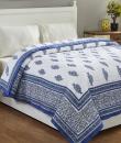  Pineapple Paisley Hand Block Print Cotton Quilt