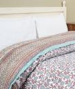  Kashish Jaal Brown and Rust Hand Block Print Cotton Quilt