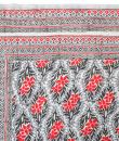  Tropicana Black and Red Hand Block Print Cotton Quilt