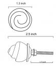 KPS- 9007 - Blue Shell-Shaped Cabinet Knob