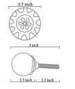 KPS-9009 - Brown Flower Embossed Cabinet Knob