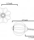 KPS-9011 - Yellow and Red Flower White Base knob