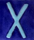 BPAT-016-Turquosie X Alphabet Blue Base Tile (2x2)
