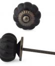 BBPGK-132-Brown Melon Shape Glass Knob