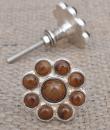 BPMK-5035-Nine Half Cut Brown Beaded Knobs