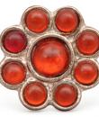 Orange Transparent Nine Half Cut Beaded Knobs