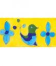 Bird Design on Yellow Base Tile  