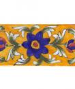 Blue Flowers on Yellow Base Tile