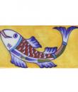 Brown,Blue and Green fish with Yellow Base Tile