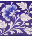 Blue Base with White Leafs Tiles