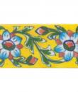 Flowers Deisgn on Yellow Base Tile