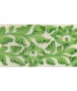 Lime Green Flowers and Leaf with White Base Tile