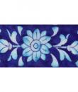 Blue Tile With Turquoise Flowers