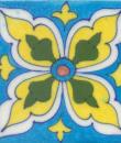 Green, Yellow and Turquoise Tile